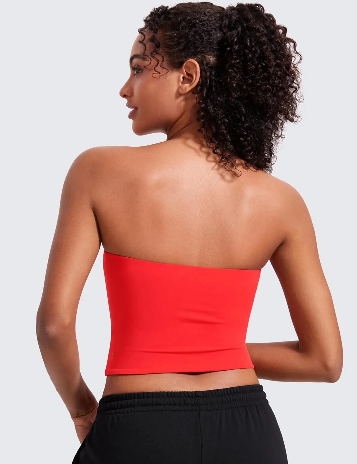 CRZ YOGA Butterluxe Double Lined Tube Tops for Women Going Out Crop Sleeveless Tank Bandeau Strapless Casual Shirts