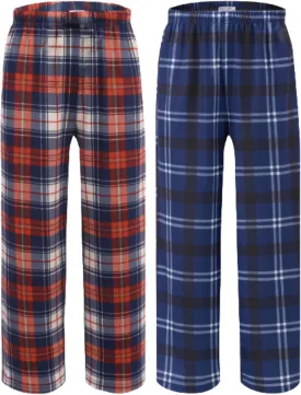 Ekouaer 2 Pack: Boys Pajamas Pants Soft Elastic Waist PJ Bottoms Comfy Lounge Long Pants with 2 Pockets