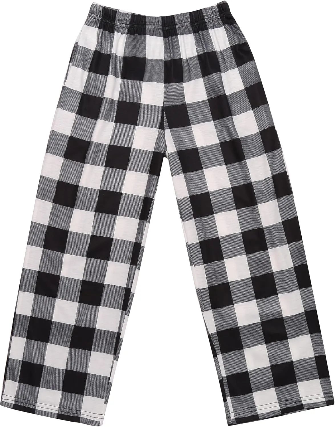 Ekouaer Boys Pajama Pants Soft Plaid Long Pj Pants Kids Cute Elastic Waist SLeep Bottoms with 2 Pockets 6-14 Years