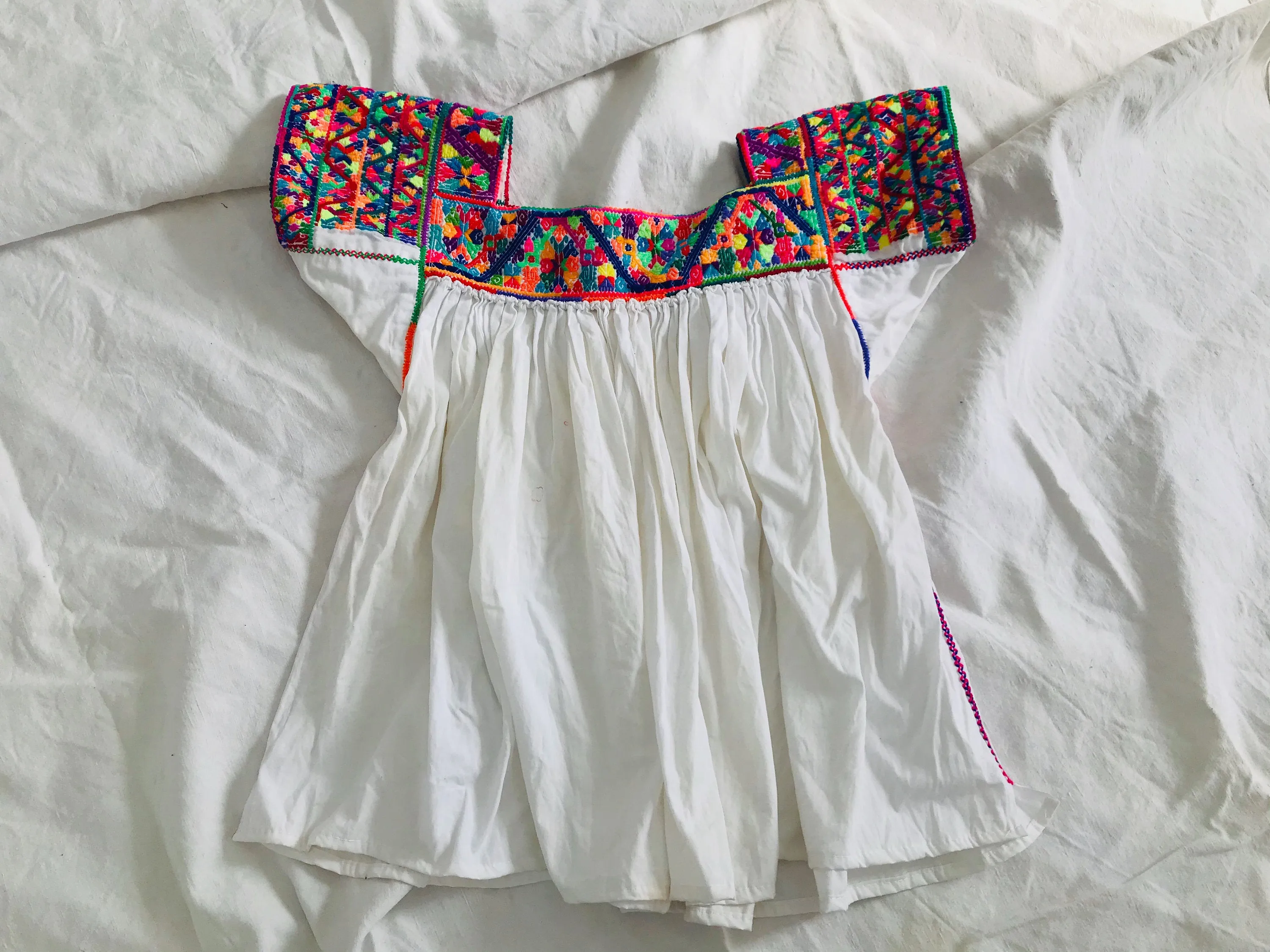 Hand-Embroidered Nahua Blouse. Puebla, Mexico