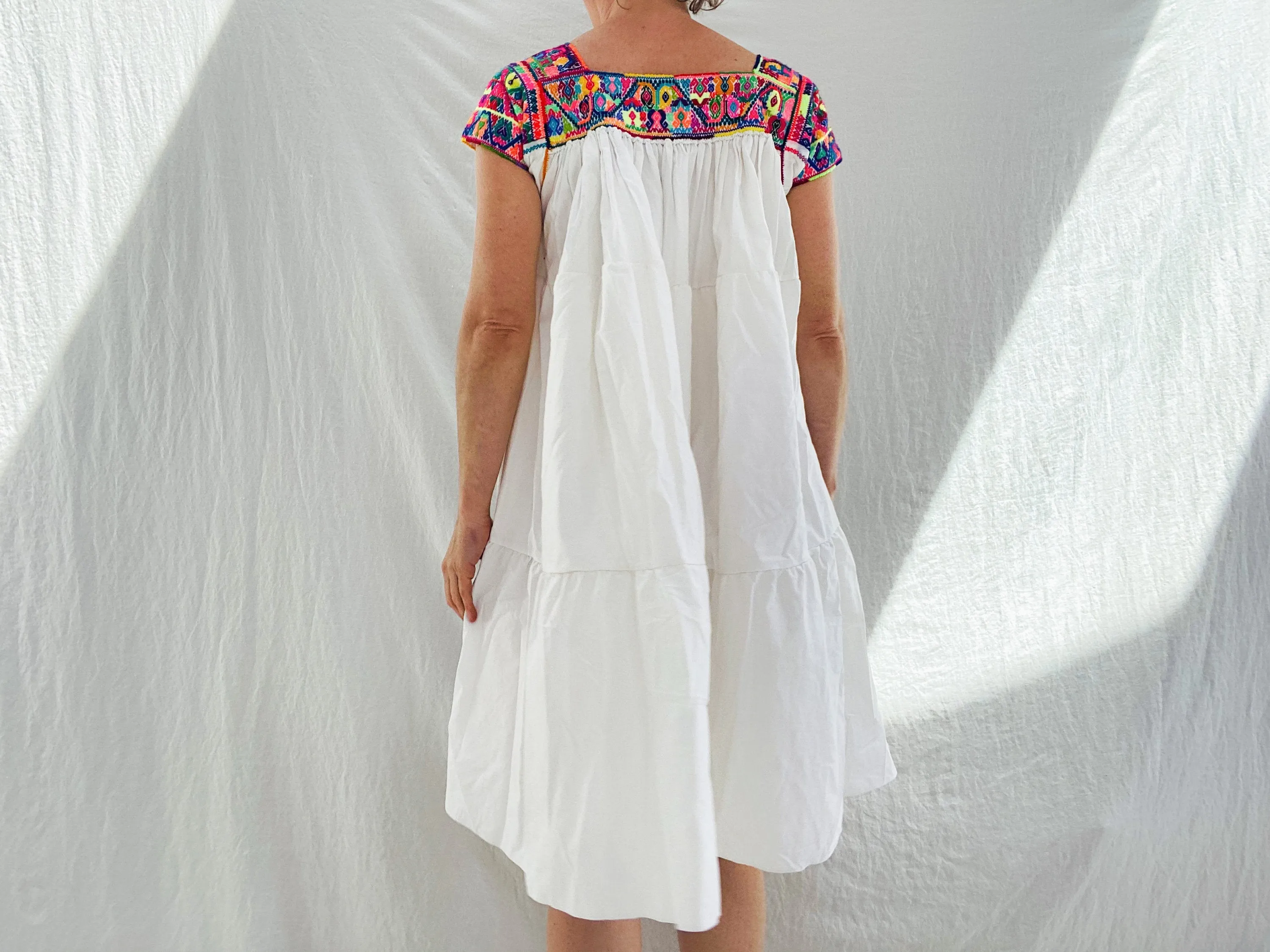 Hand-Embroidered Nahua Dress. Puebla, Mexico