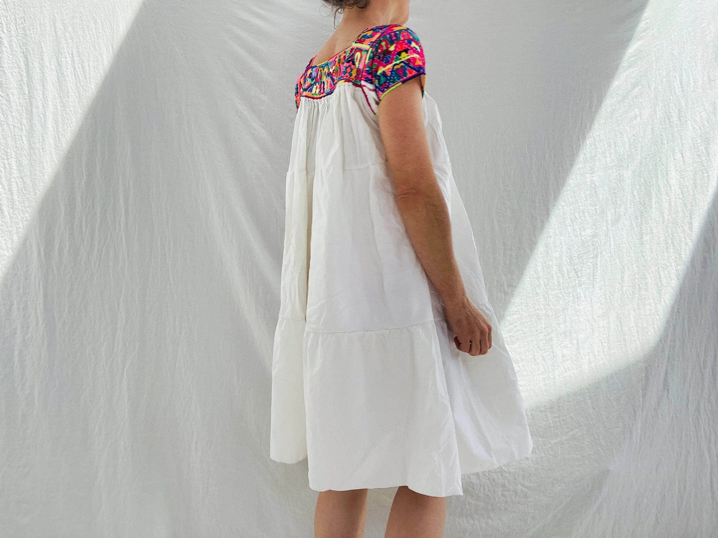 Hand-Embroidered Nahua Dress. Puebla, Mexico