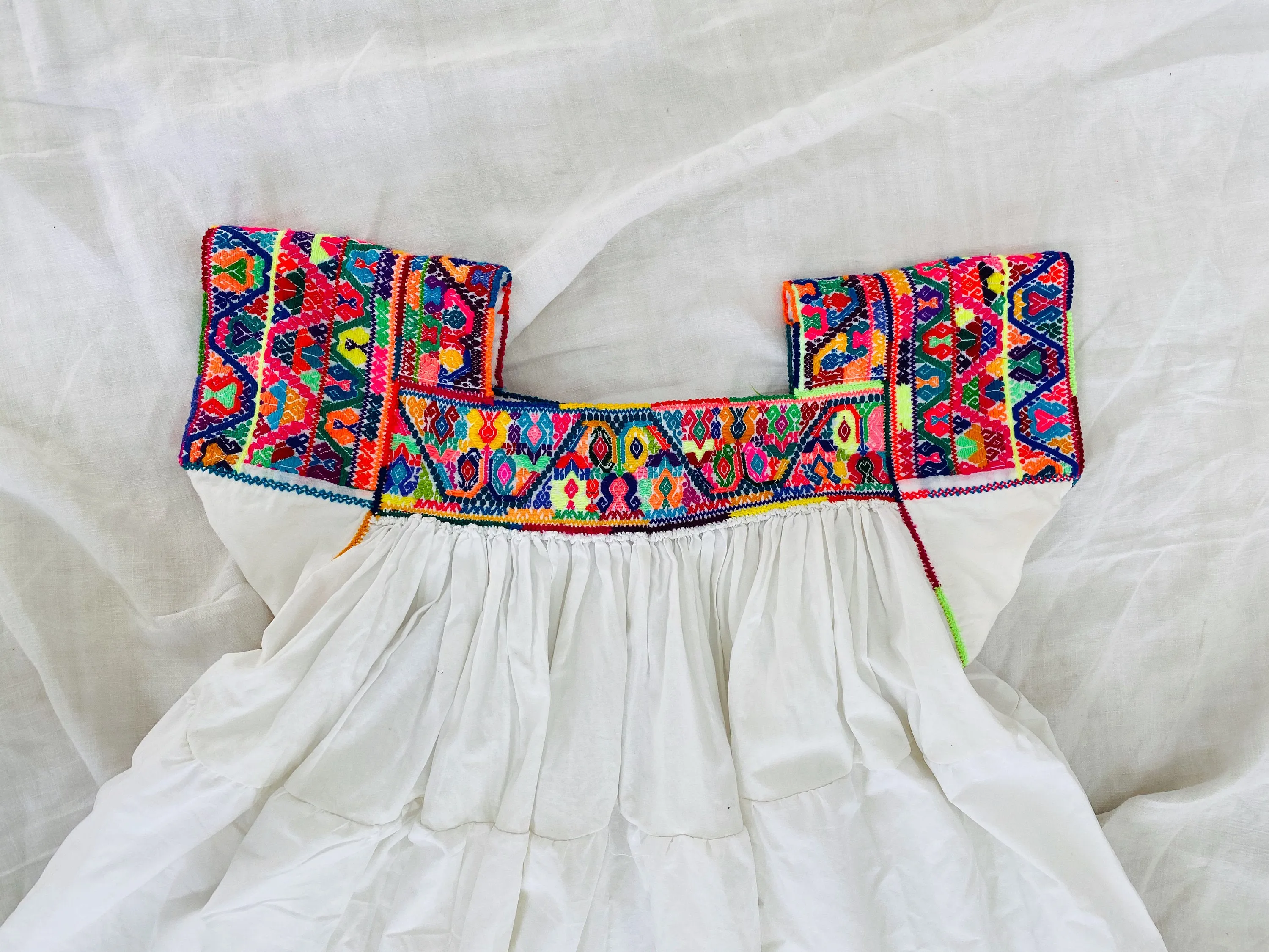 Hand-Embroidered Nahua Dress. Puebla, Mexico