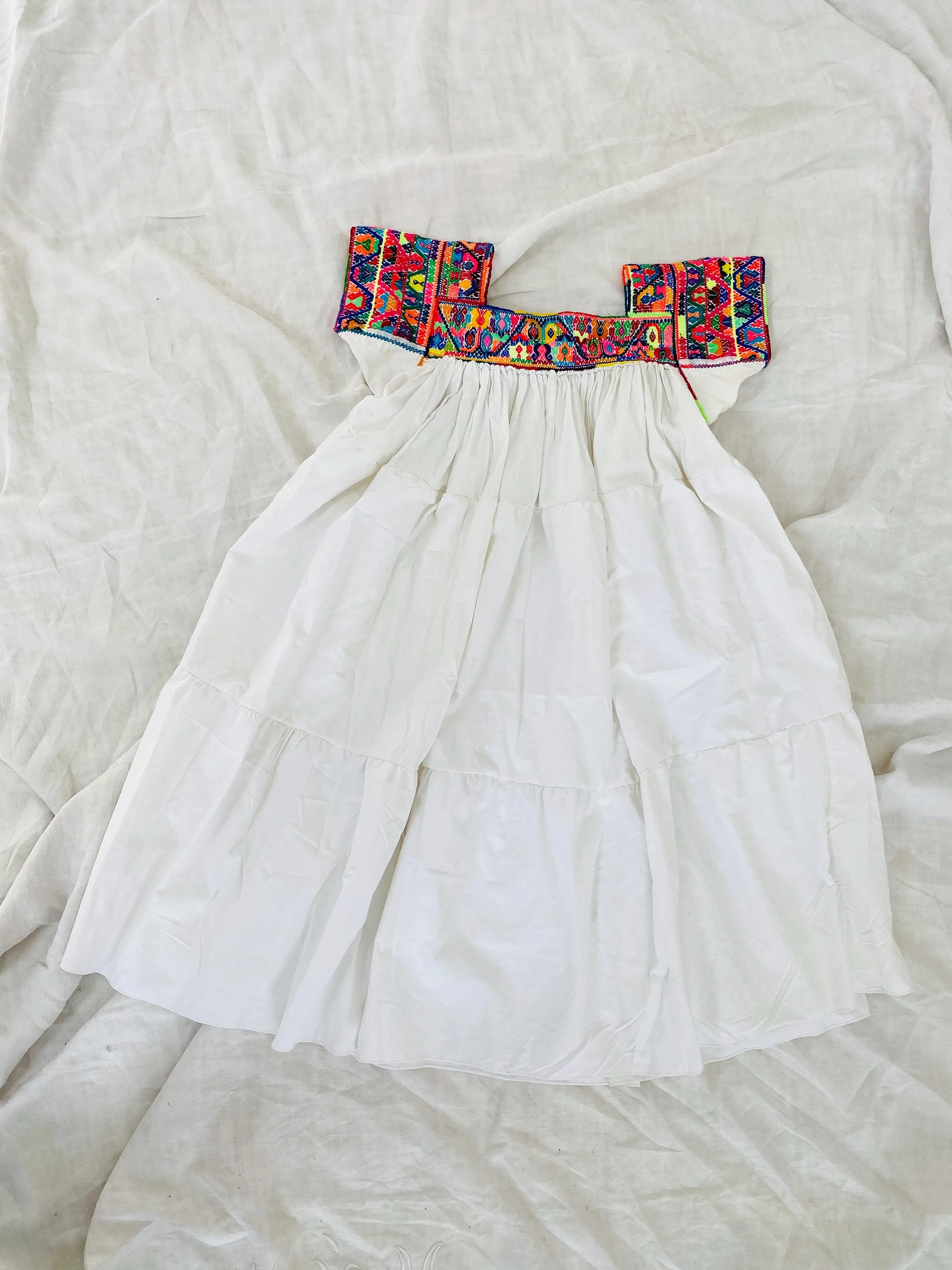 Hand-Embroidered Nahua Dress. Puebla, Mexico
