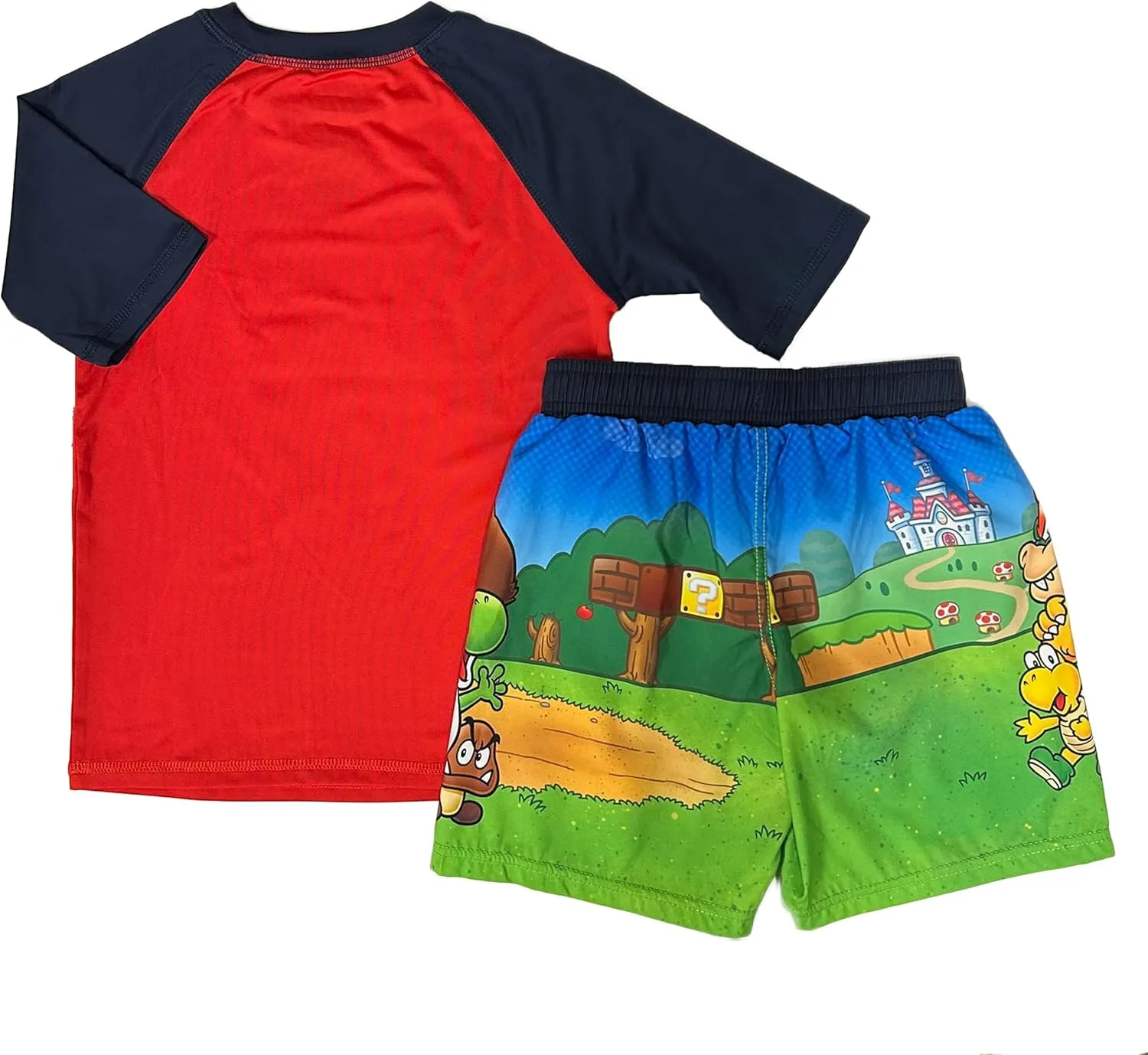 Isaac Morris Limited Super Mario Boys Swim Trunks & Rashguard Set