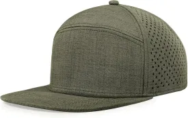 Men's Flat Brim Baseball Cap Adjustable Performance Snapback Trucker Hat Laser Perforated Cap 6 Panel Blank Hats