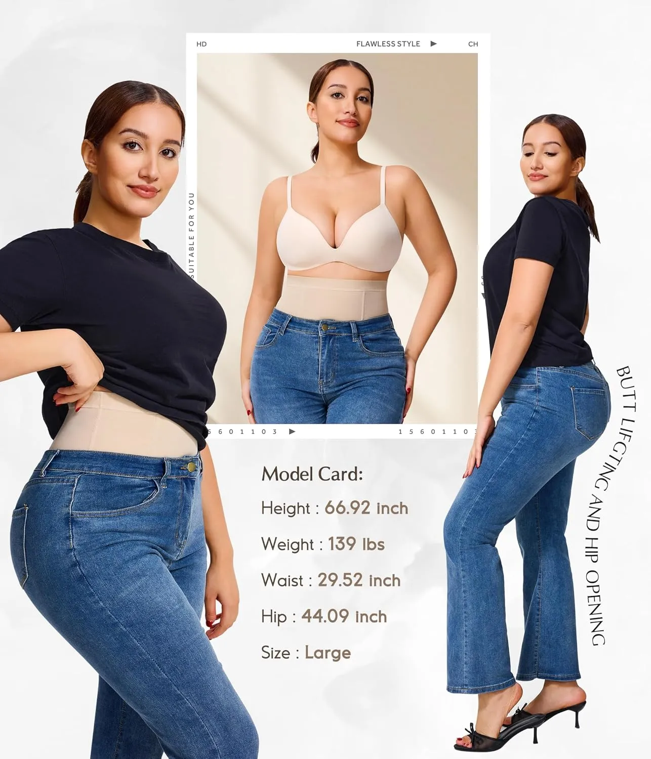 MERYOSZ Shapewear Shorts Tummy Control Underwear Butt Lifting Panties Shapewear High Waisted Faja Body Shaper Girdle