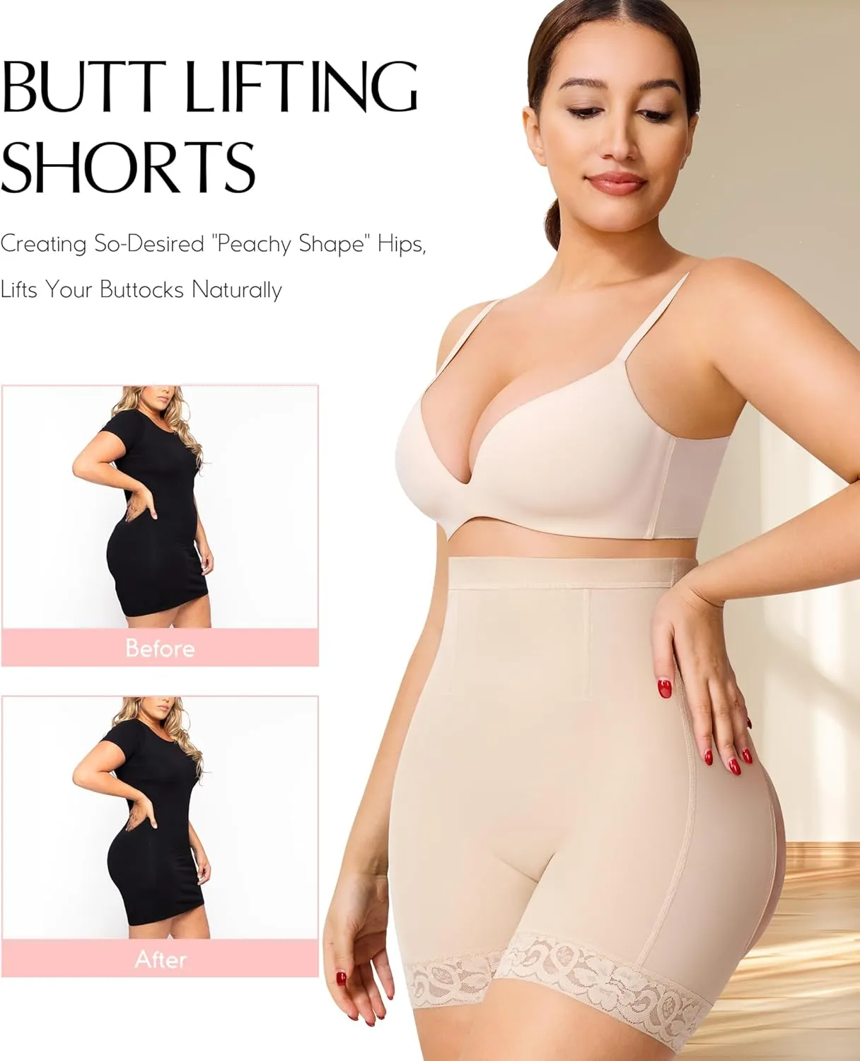 MERYOSZ Shapewear Shorts Tummy Control Underwear Butt Lifting Panties Shapewear High Waisted Faja Body Shaper Girdle