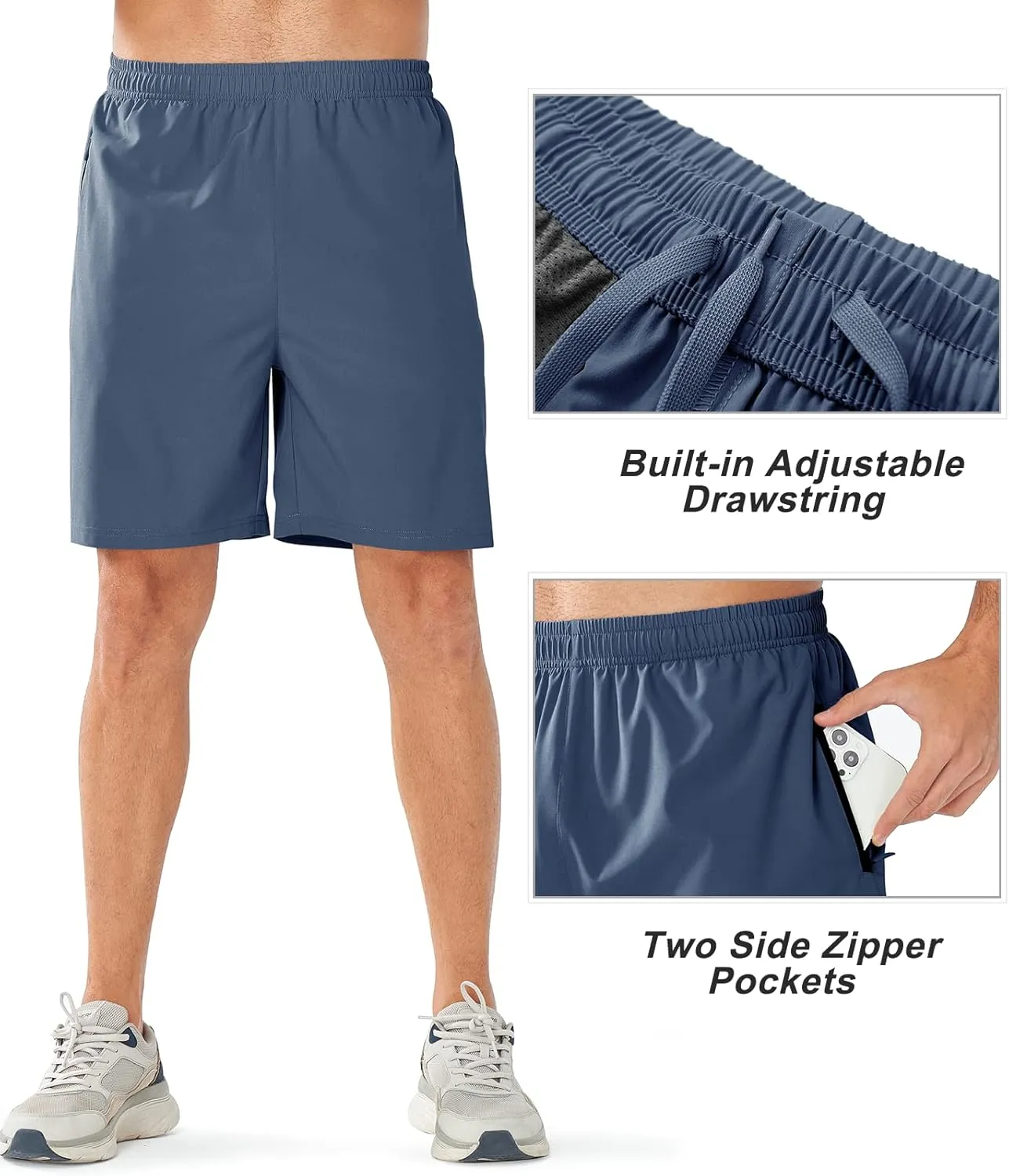 NORTHYARD Men's Athletic Running Shorts Quick Dry Workout Shorts Lightweight Sports Gym Basketball 7"/ 9"/ 5" Hiking Tennis