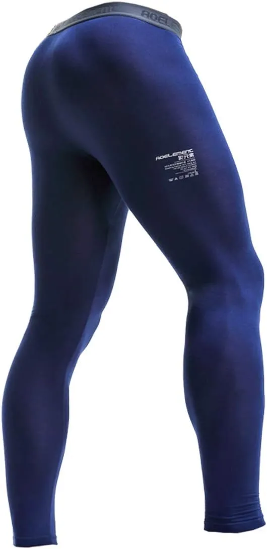 Ouruikia Men's Thermal Underwear Pants Modal Long Johns Tagless Lightweight Thermal Bottoms Separate Pouch