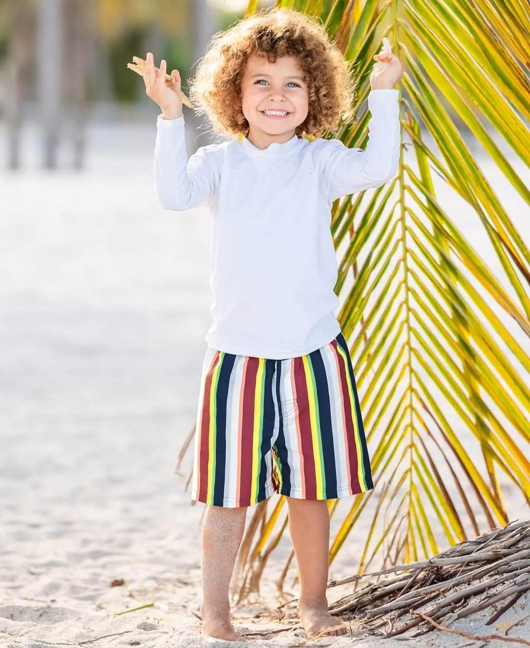 RUGGEDBUTTS Baby/Toddler Boys Long Sleeve Rash Guard Swim Shirt w/UPF 50 