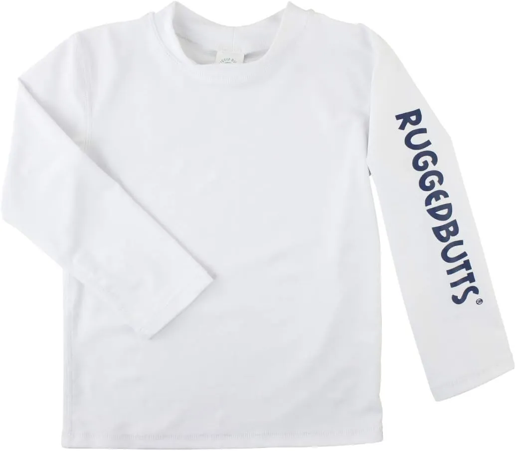 RUGGEDBUTTS Baby/Toddler Boys Long Sleeve Rash Guard Swim Shirt w/UPF 50 