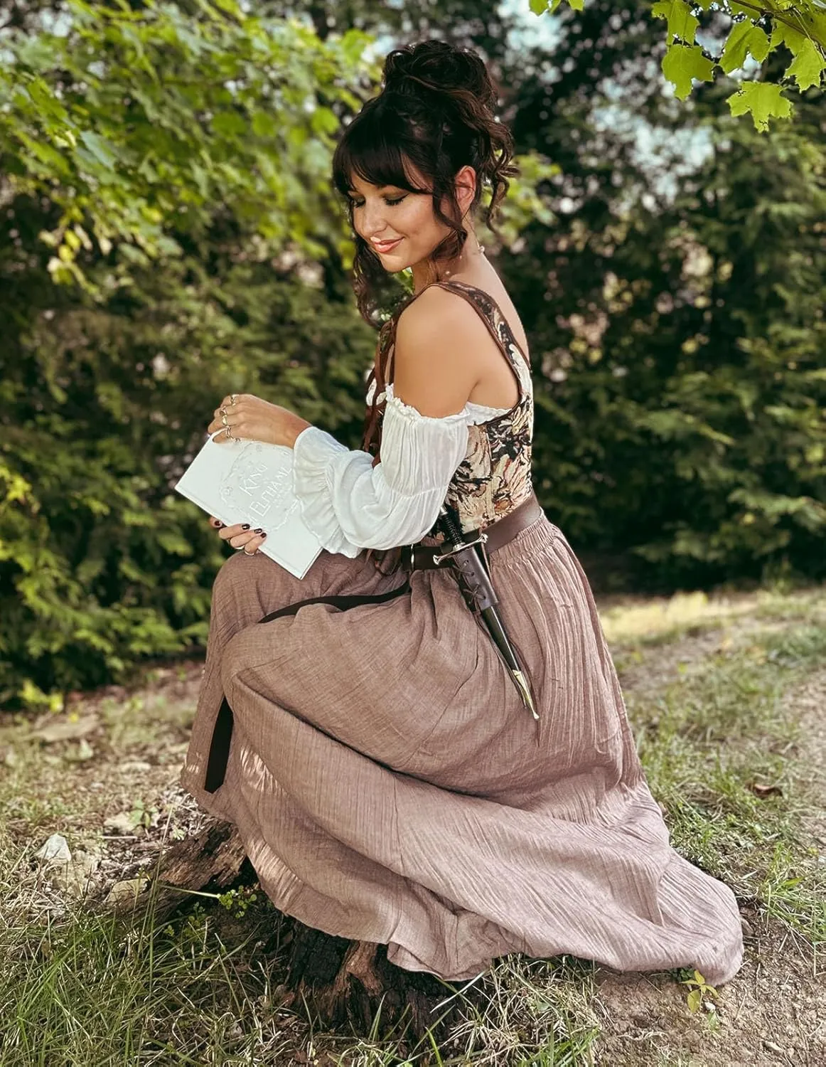 Scarlet Darkness Corset Tops for Women Renaissance Lace Up Floral Overbust Boned Bustier Bodice