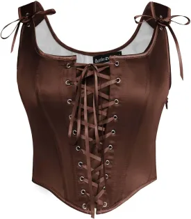 Scarlet Darkness Women Vintage Overbust Renaissance Corset Bustier Bodyshaper Tops