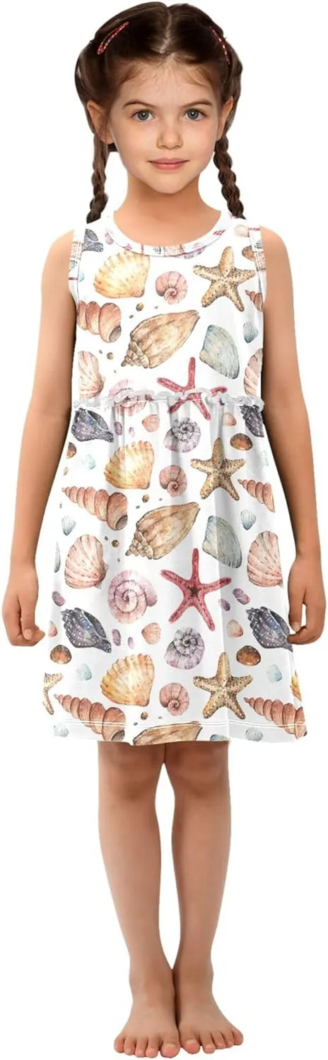 Summer Girl Dress Casual Dress Sleeveless Toddler Outfits Clothes