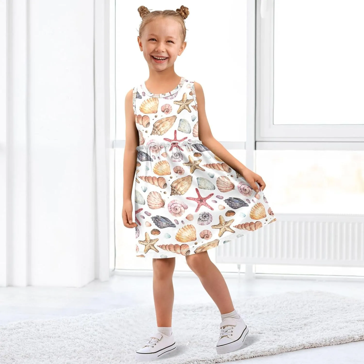 Summer Girl Dress Casual Dress Sleeveless Toddler Outfits Clothes