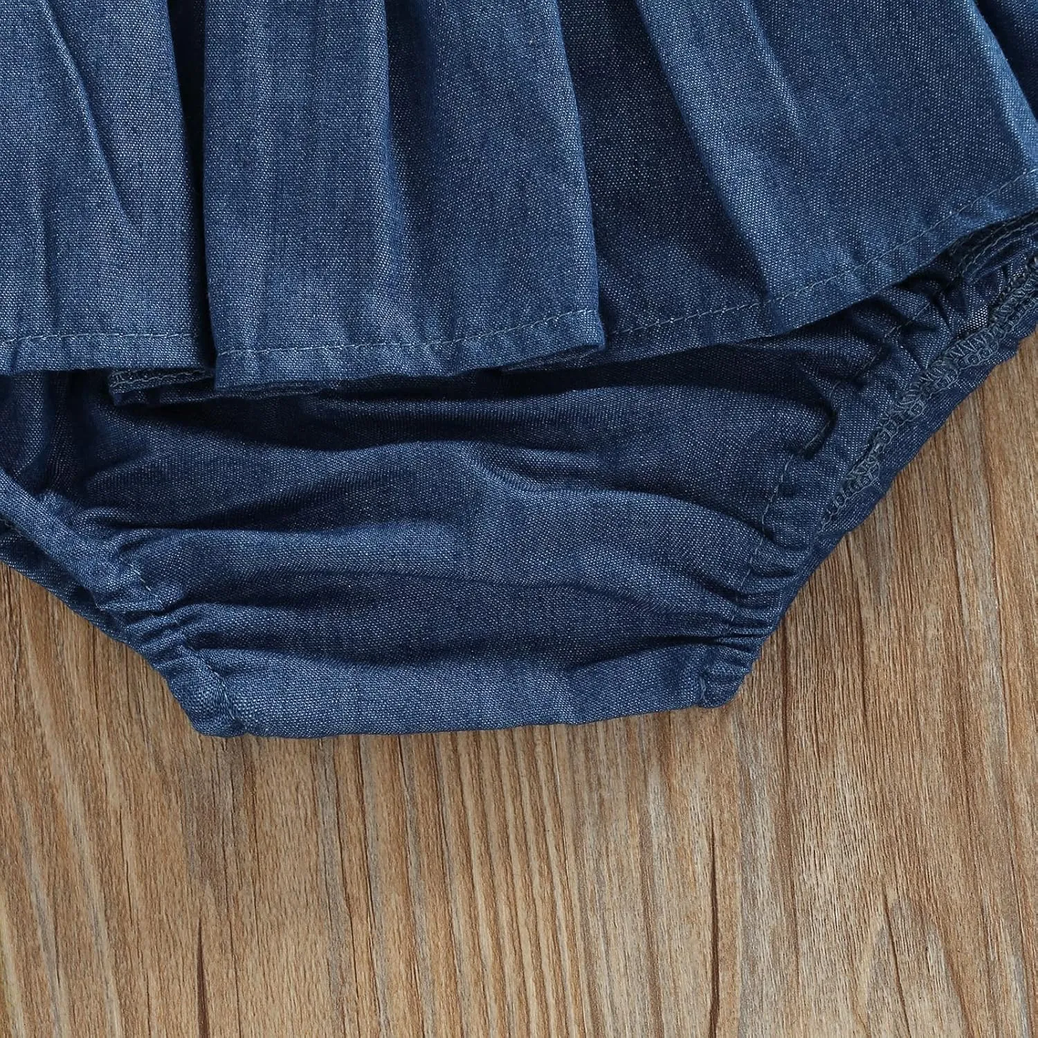 Toddler Baby Girl Denim Skirt Elastic Waist Ruffled Pleated Mini Skorts Infant Cute Summer Bottoms Short Skirts