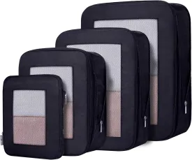 Ultralight Compression Packing Cubes Travel for Suitcases Compressible Mesh Packing Cubes for Travel Women Packing Organizers 4 Set