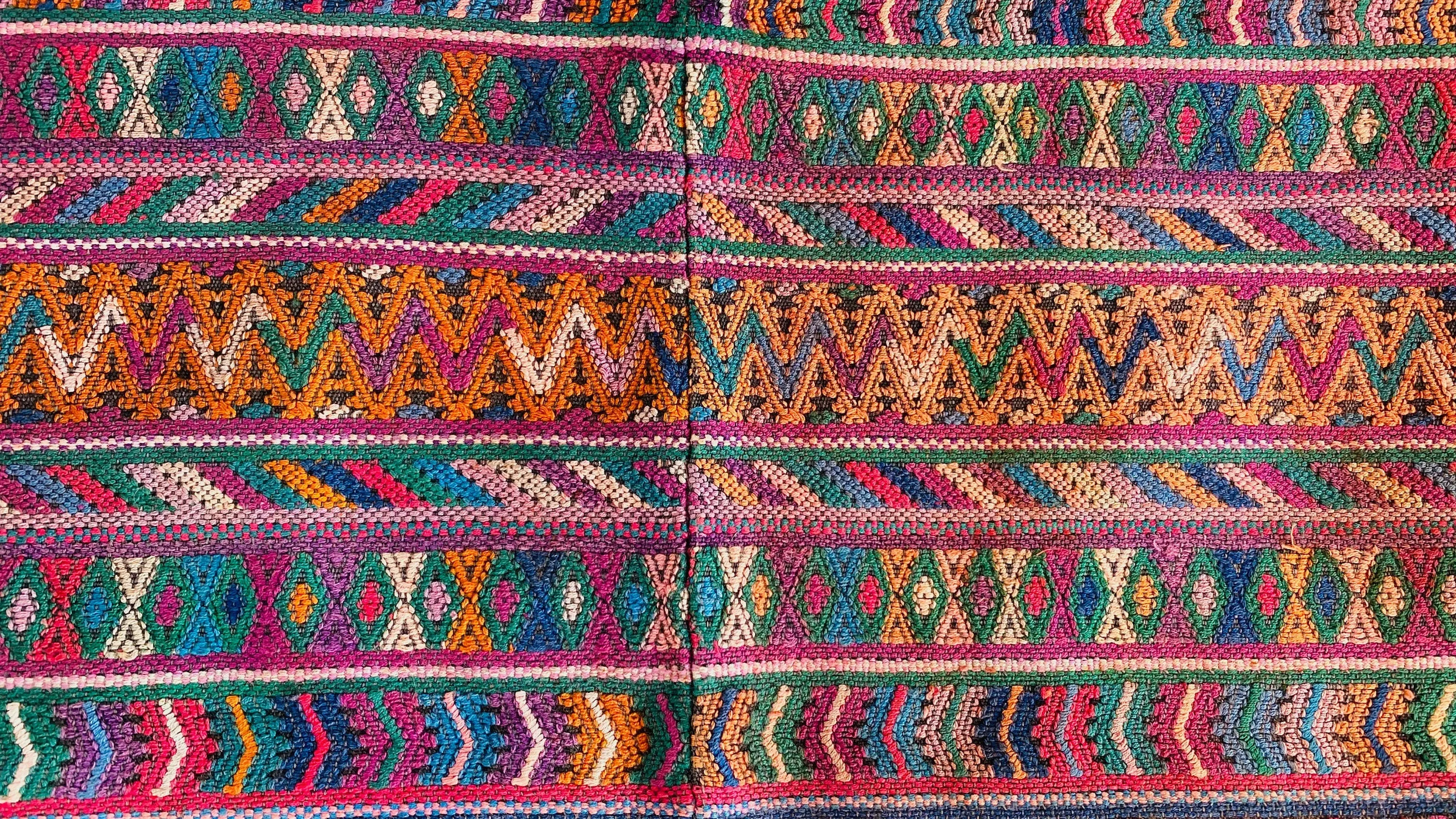 Vintage Guatemalan Huipil. Hand-Woven and Embroidered