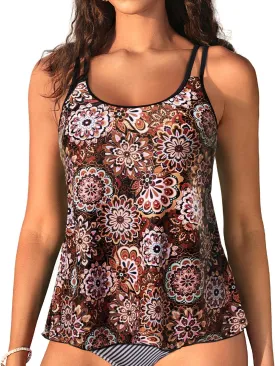 Womens Flowy Tankini Tops Only - Modest Bathing Suit Loose Fit Swimsuit Swim Tops No Bottom 2025